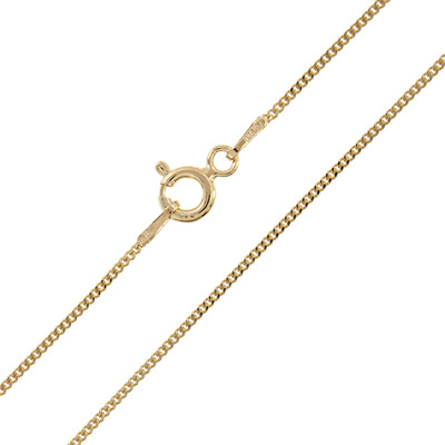 Catenina groumette in argento placcato oro giallo - 45 cm - 1,39 g