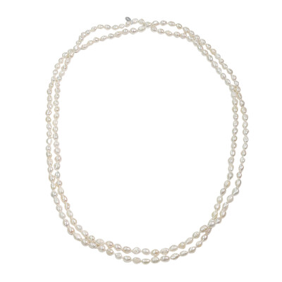 Collana in argento con Perla di Acqua Dolce (TPC)