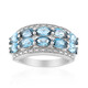 Anello in argento con Topazio Blu Londra