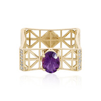 Anello in oro con Ametista Uruguay (Ornaments by de Melo)
