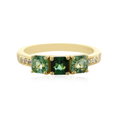 Anello in argento con Tormalina Neon della Nigeria
