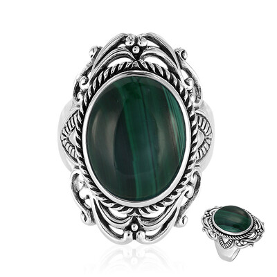 Anello in argento con Malachite (Art of Nature)