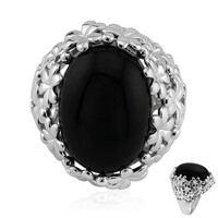 Anello in argento con Onice Nero