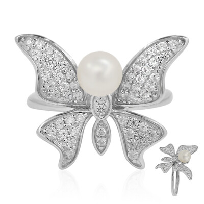 Anello in argento con Perla di Acqua Dolce