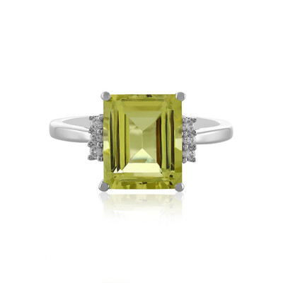 Anello in argento con Quarzo Limone