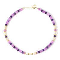 Collana in argento con Quarzo Porpora (Riya)