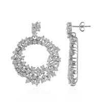 Orecchini in argento con Topazio Bianco