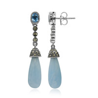 Orecchini in argento con Acquamarina (Annette classic)