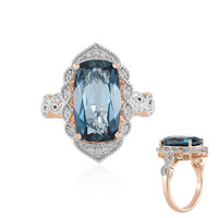 Anello in oro con Topazio Blu Londra (SUHANA)