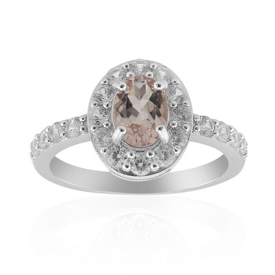 Anello in argento con Morganite