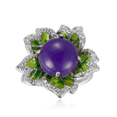 Anello in argento con Quarzite Porpora
