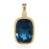 Ciondolo in oro con Topazio Blu Londra (Tenner Diniz)