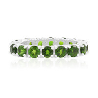 Anello in argento con Diopside Russo