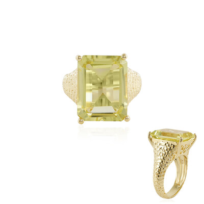 Anello in argento con Quarzo Limone