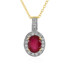 Collana in argento con Rubino del Madagascar