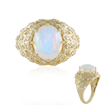 Anello in oro con Opale di Welo AAA (de Melo)
