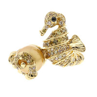 Anello in oro con Perla d'Acqua Dolce Dorata (CIRARI)