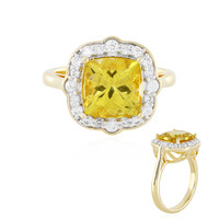 Anello in argento con Apatite Dorata