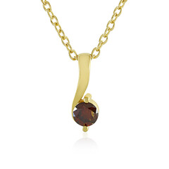 Collana in argento con Diamante Rosso I4