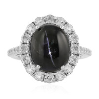 Anello in argento con Diopside Stellato d'India