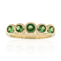 Anello in oro con Tsavorite AAA del Kenia