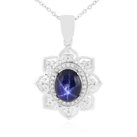 Collana in argento con Zaffiro Stellato Blu