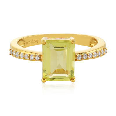 Anello in argento con Quarzo Limone