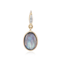Ciondolo in oro con Labradorite Verde Maniry