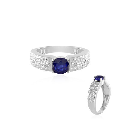 Anello in argento con Zaffiro Blu del Madagascar