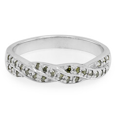 Anello placcato in platino con Diamante Fancy