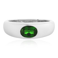 Anello in argento con Diopside Russo