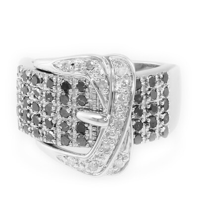 Anello in argento con Diamante Nero