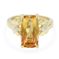 Anello in oro con Topazio Imperiale AAA