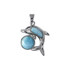 Ciondolo in argento con Larimar