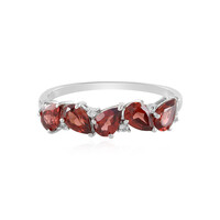 Anello in argento con Granato Mozambico