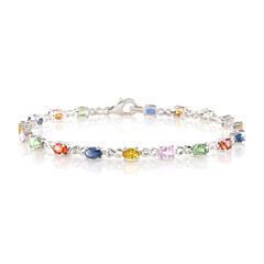 Bracciale in argento con Zaffiro Verde