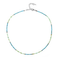 Collana in argento con Apatite Blu Neon