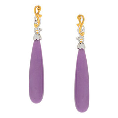 Orecchini in argento con Fosfosiderite (Gems en Vogue)