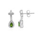 Orecchini in argento con Diopside Russo