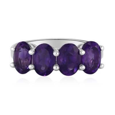 Anello in argento con Ametista Zambiana