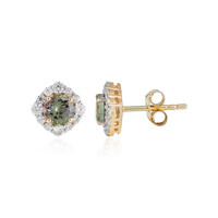 Orecchini in oro con Tanzanite Verde