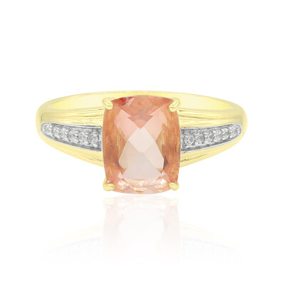 Anello in oro con Fluorite Rossa (Tenner Diniz)