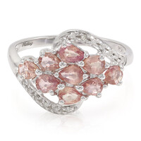 Anello in oro con Zaffiro Padparadscha (non riscaldato)