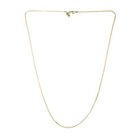 Catenina franco regolabile con cursore in argento 925 placcato oro giallo - 61 cm - 5,31 g