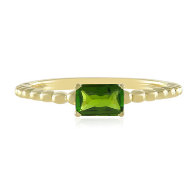 Anello in argento con Diopside Russo