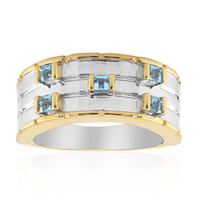 Anello in argento con Topazio Blu Svizzero (Remy Rotenier)