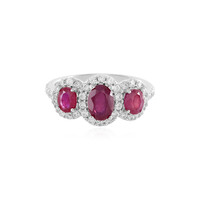 Anello in argento con Rubino del Madagascar