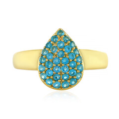 Anello in argento con Apatite Blu Neon