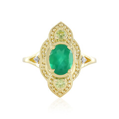 Anello in argento con Onice Verde