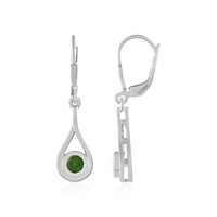Orecchini in argento con Diopside Russo